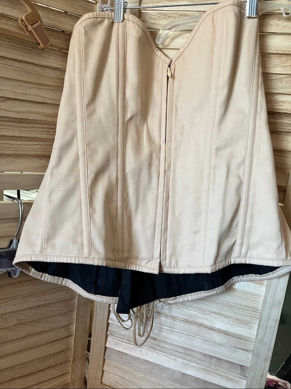 Ladies Canvas Corset Top 3X NWT